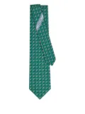 Ferragamo billiard-print silk tie - Green