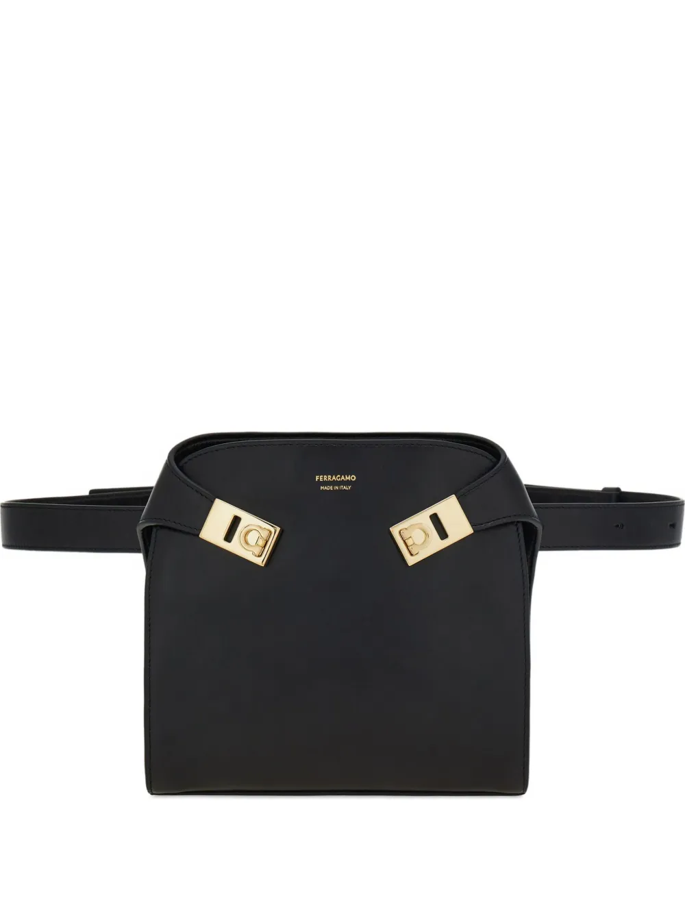 Ferragamo Hug kleine heuptas met gesp Zwart