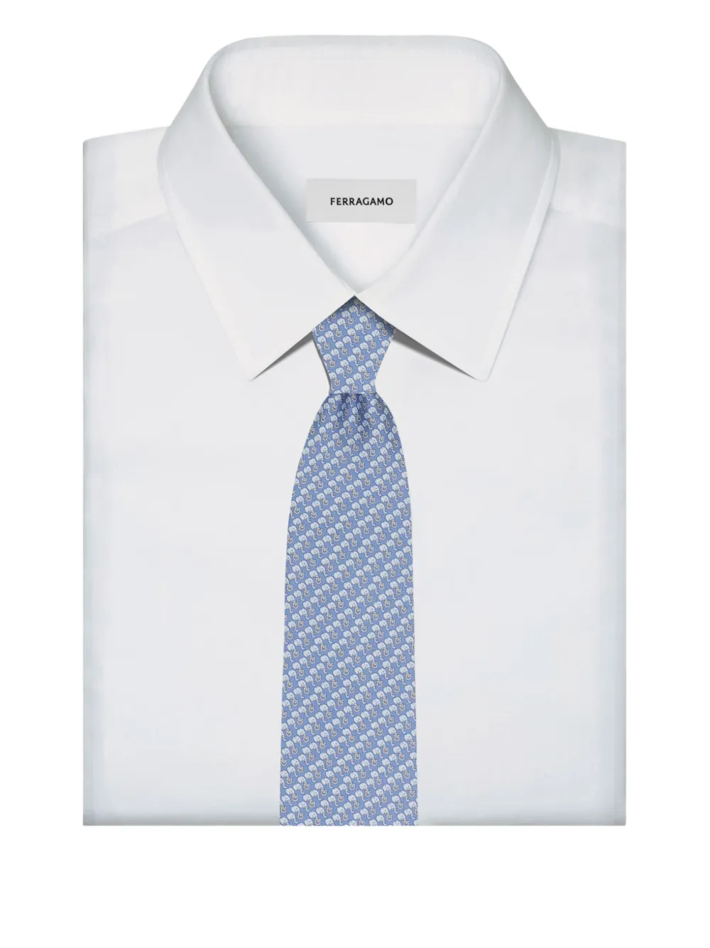 Ferragamo Zijden stropdas Blauw