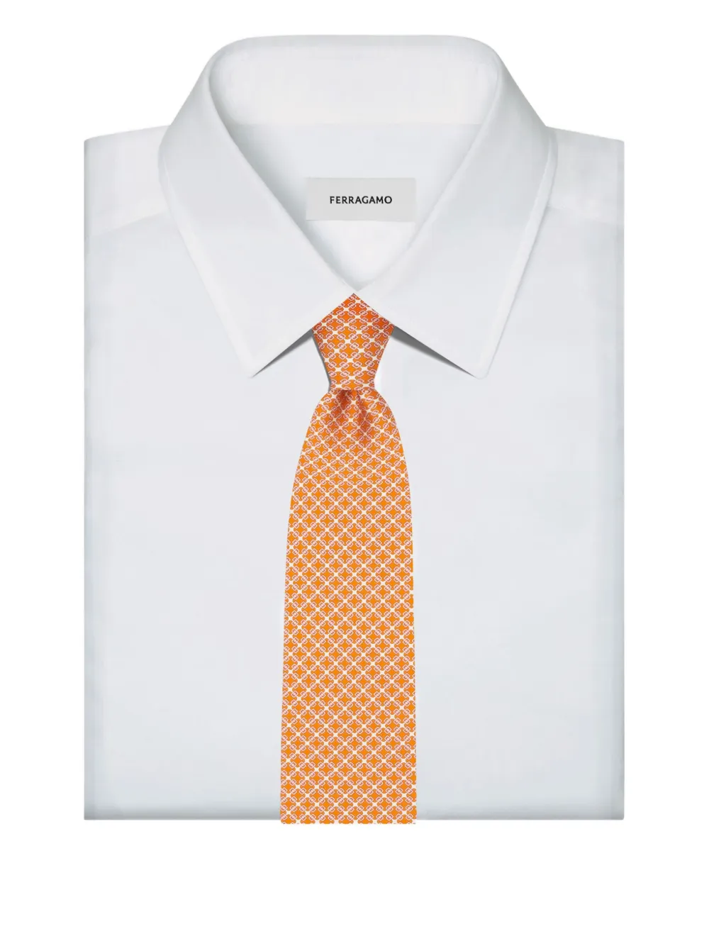 Ferragamo printed silk tie Oranje