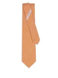 Ferragamo printed silk tie - Orange