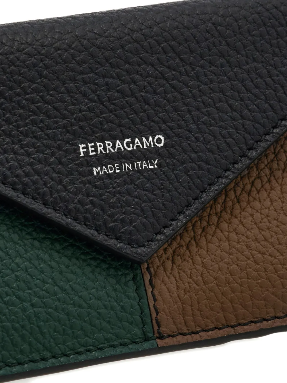 Ferragamo Pasjeshouder met colourblocking Zwart
