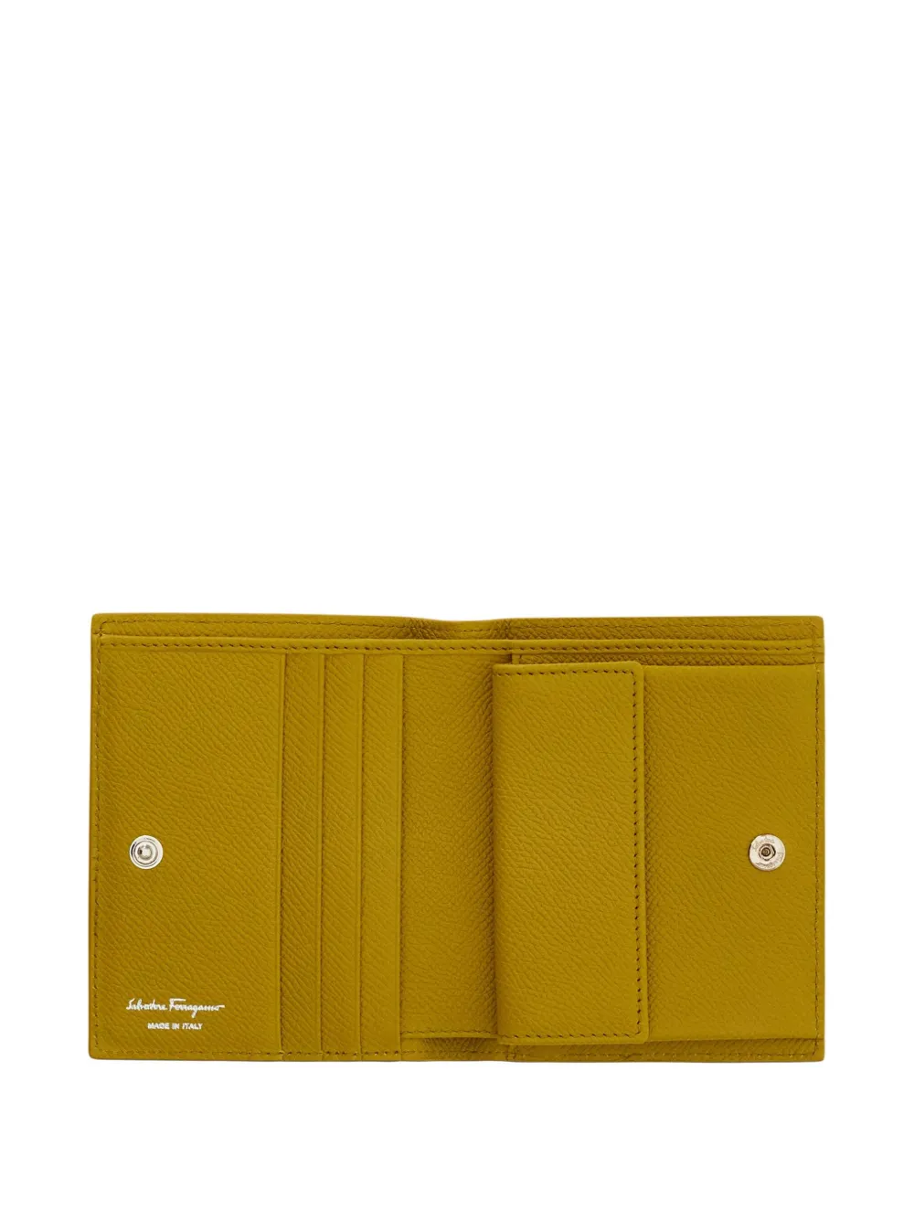 Ferragamo Gancini kalfsleren portemonnee Groen