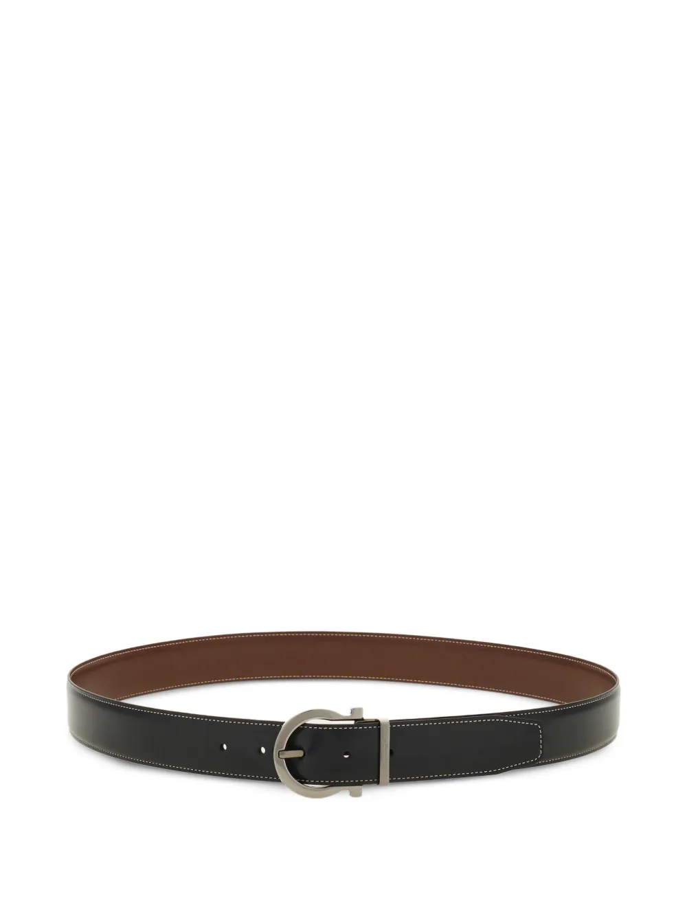 Ferragamo reversible and adjustable Gancini belt - Nero
