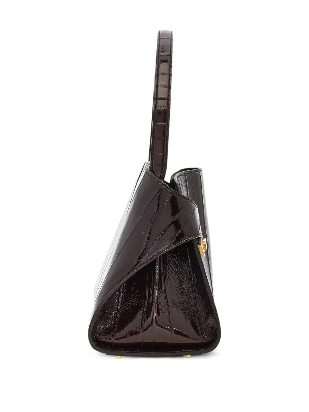 Ferragamo Medium Hug Gancini schoudertas met pailletten en gesp Bruin
