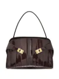 Ferragamo medium Hug Gancini-buckles eel-skin shoulder bag - Brown