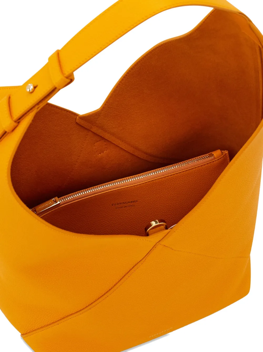 Ferragamo Schoudertas met V-vorm Oranje