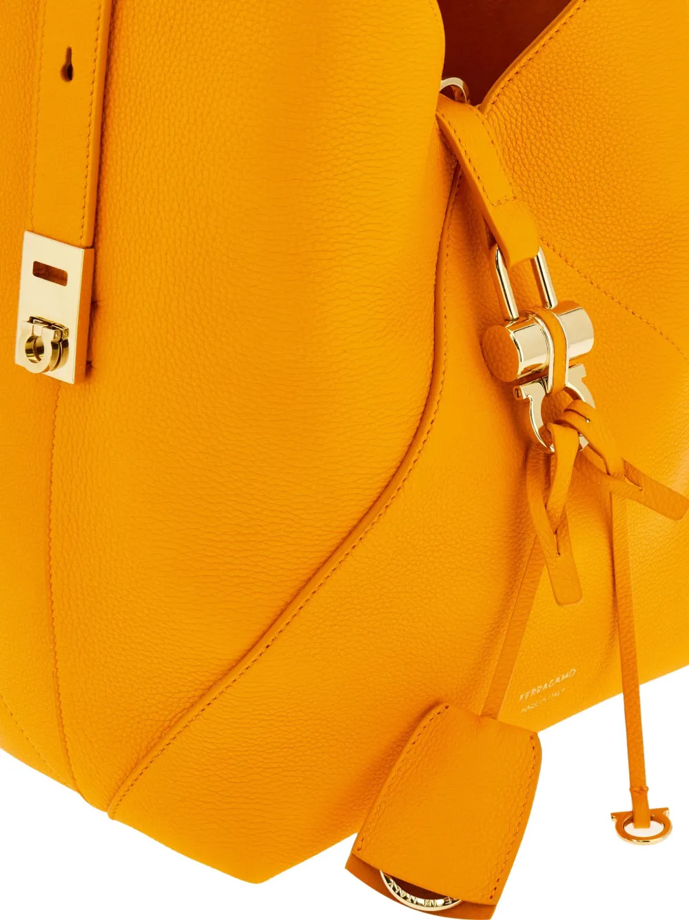 Ferragamo Schoudertas met V-vorm Oranje