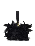 Ferragamo mini floral-detailing clutch bag - Black