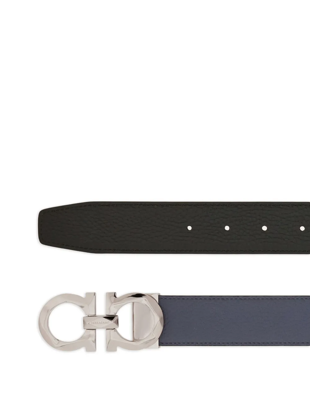 Ferragamo Riem met Gancini-gesp Blauw