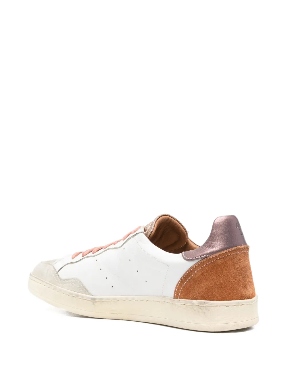 ELIA MAURIZI Felicia leather panelled sneakers Wit