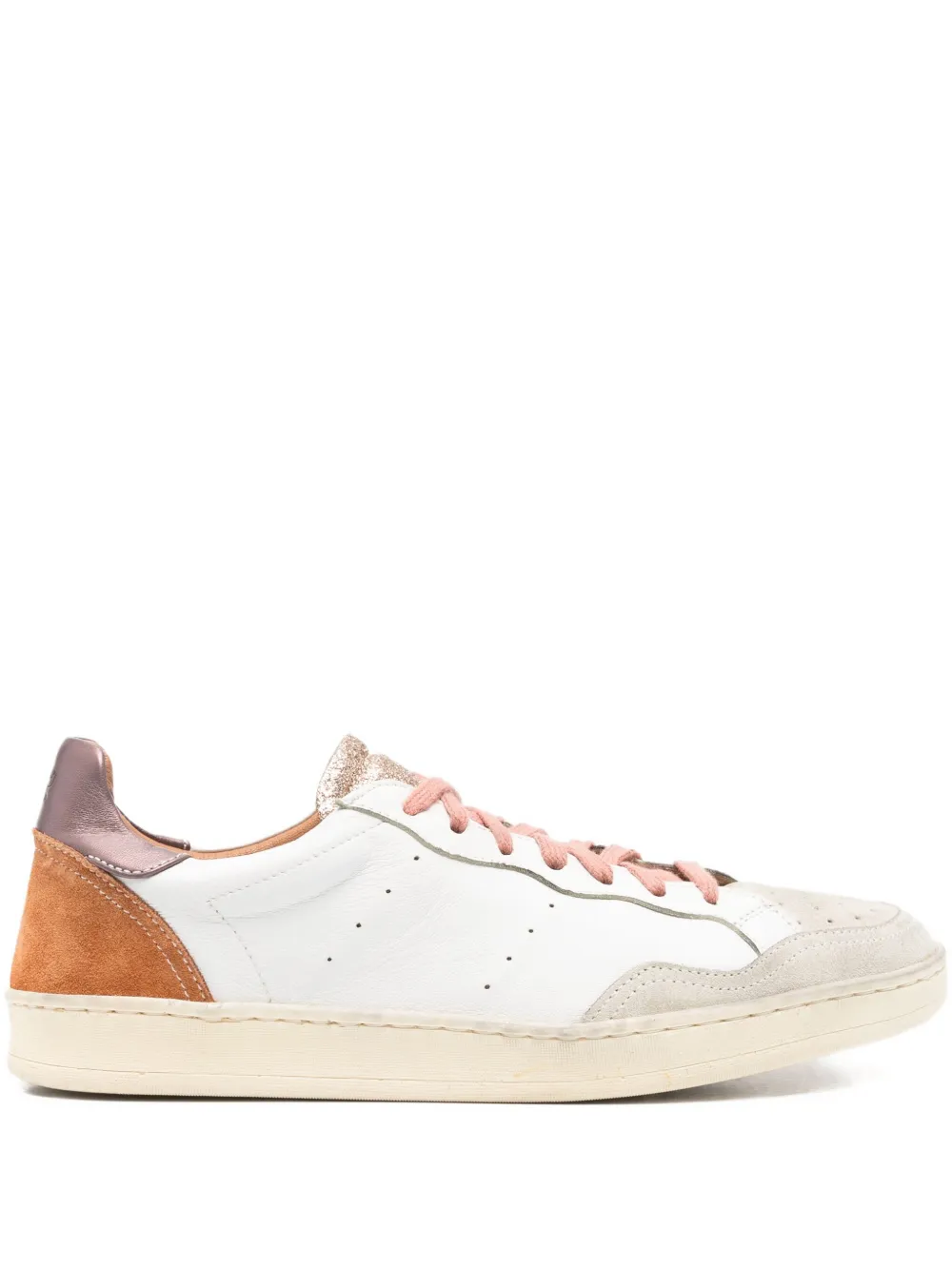 ELIA MAURIZI Felicia leather panelled sneakers Wit