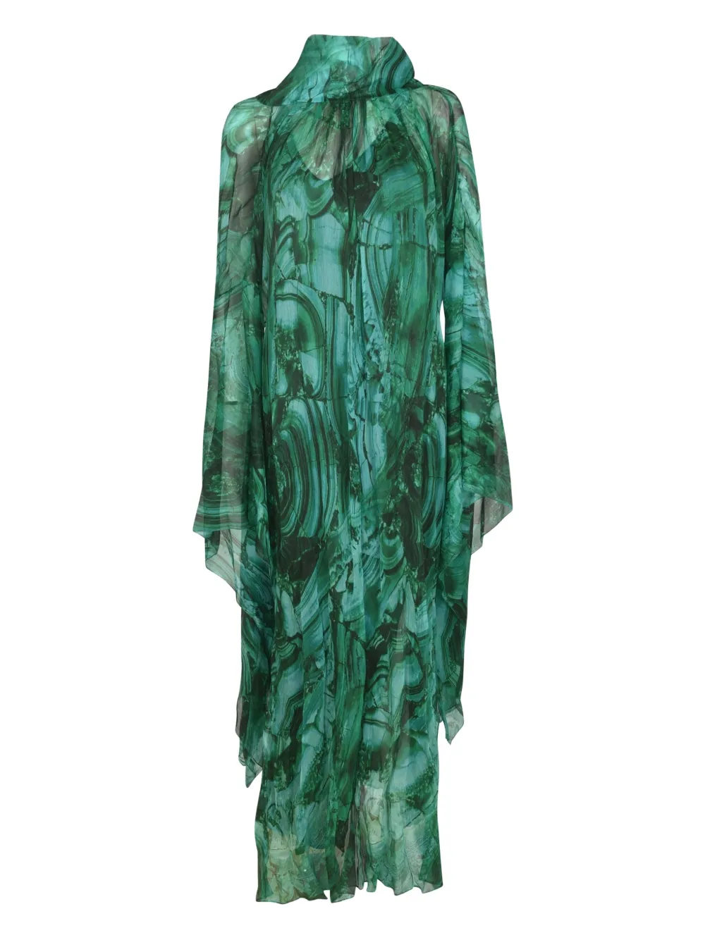 Roberto Cavalli Maxi-jurk met print Groen