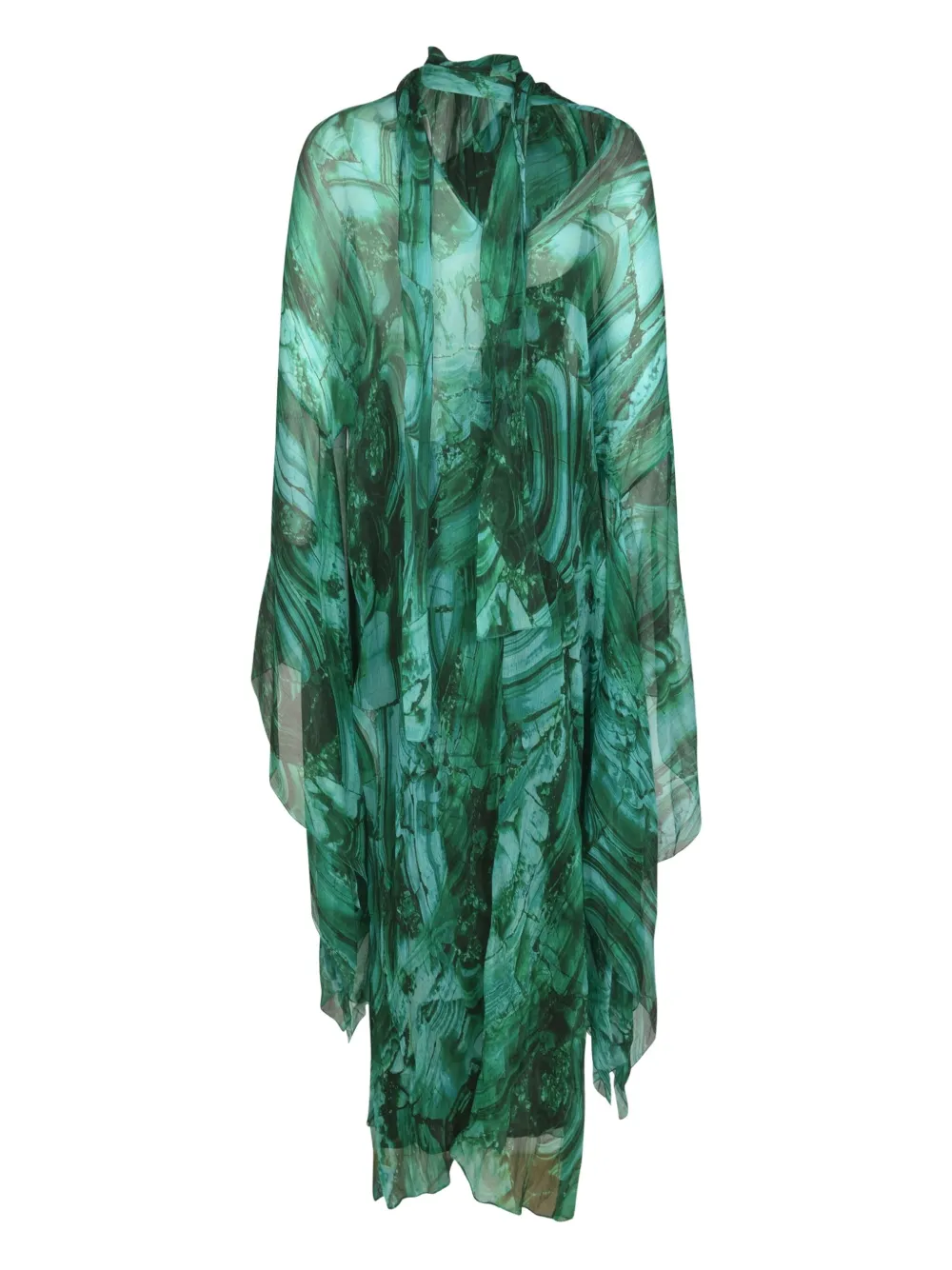 Roberto Cavalli Maxi-jurk met print Groen