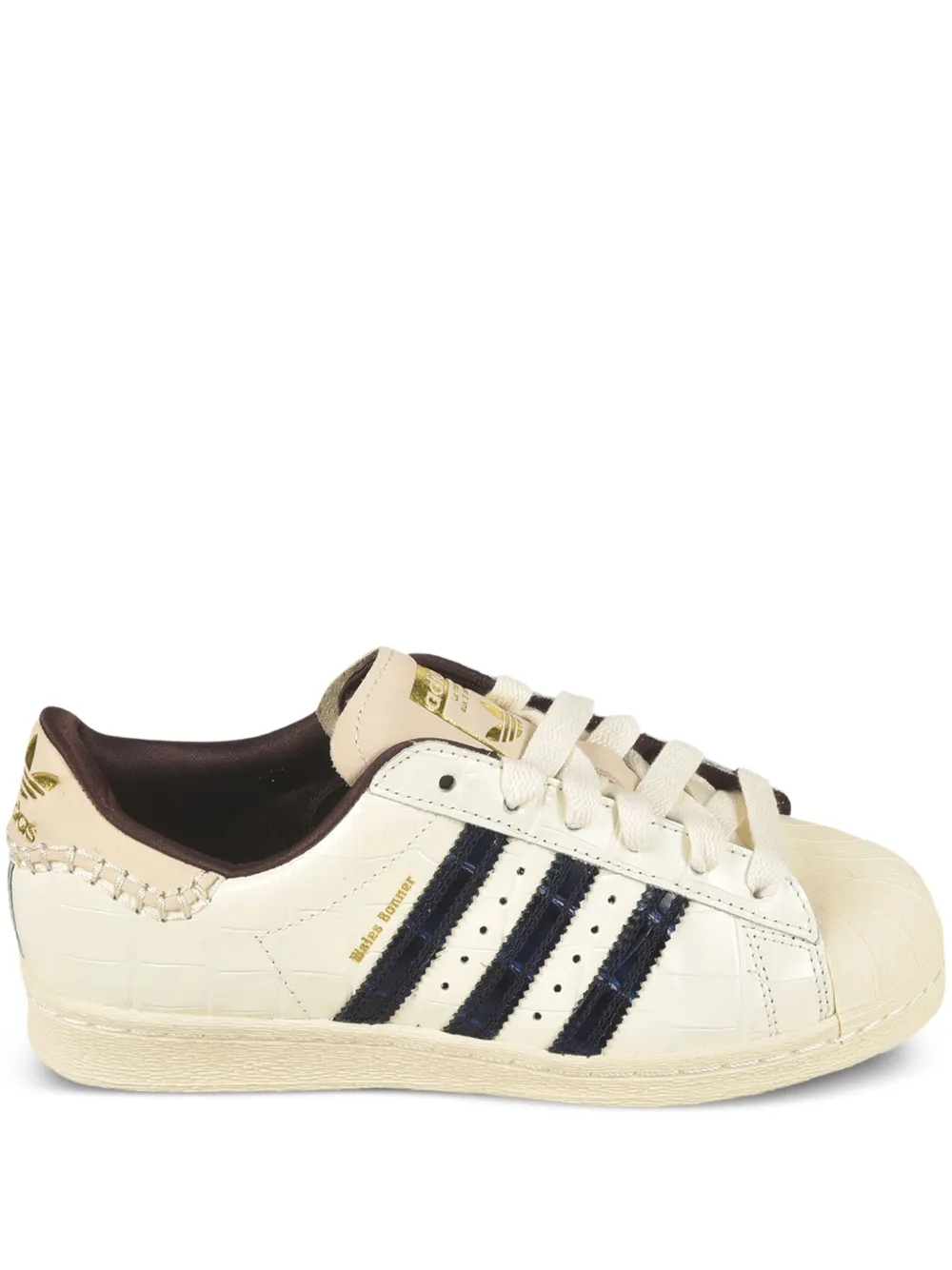 Adidas Samba metallic crocodile-effect sneakers Silver