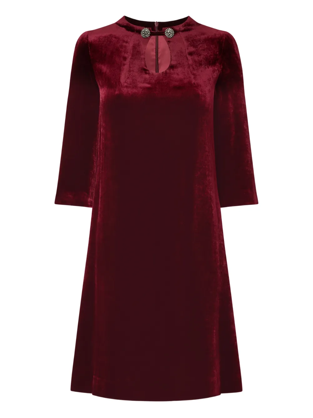 JANE Whisper keyhole mini dress - Rosso