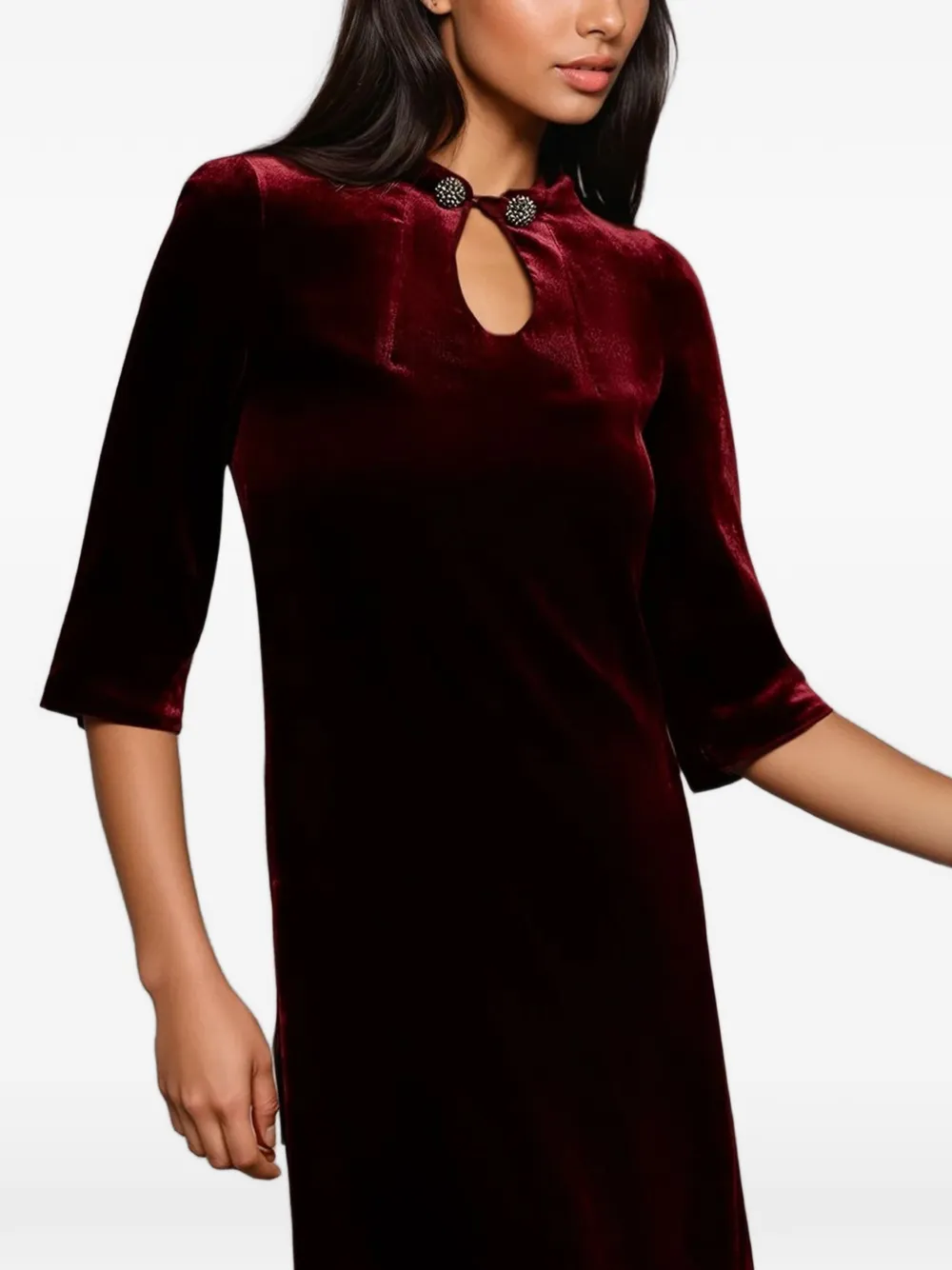 JANE Whisper keyhole mini dress - Rood