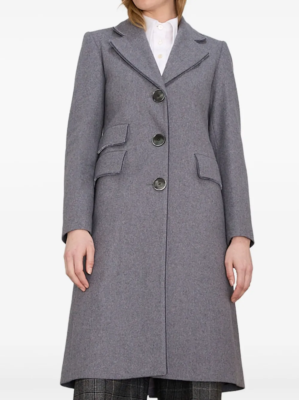 JANE Trafalgar single-breasted coat - Grigio