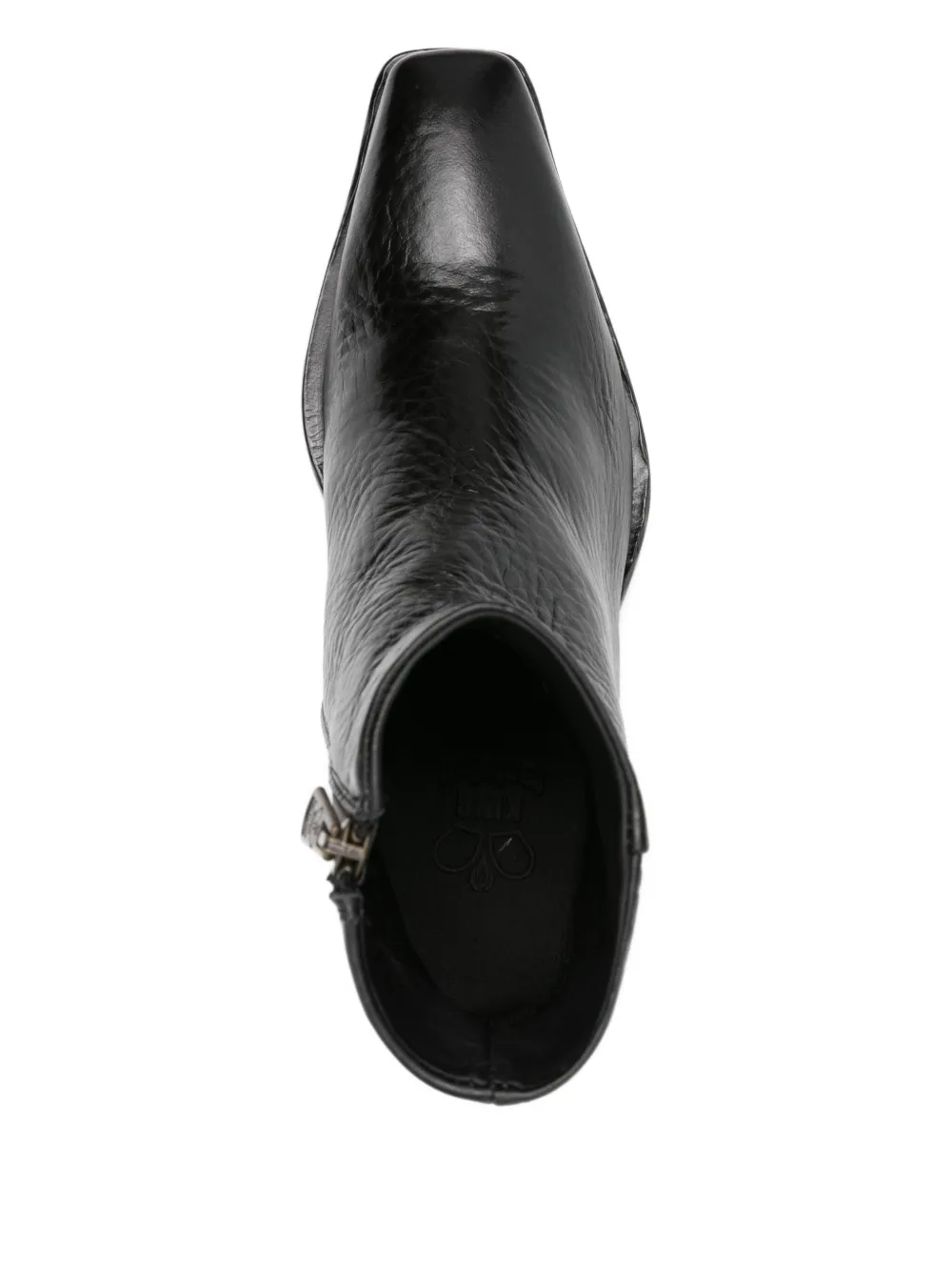 KING TARTUFOLI 50mm leather zipped boots Black