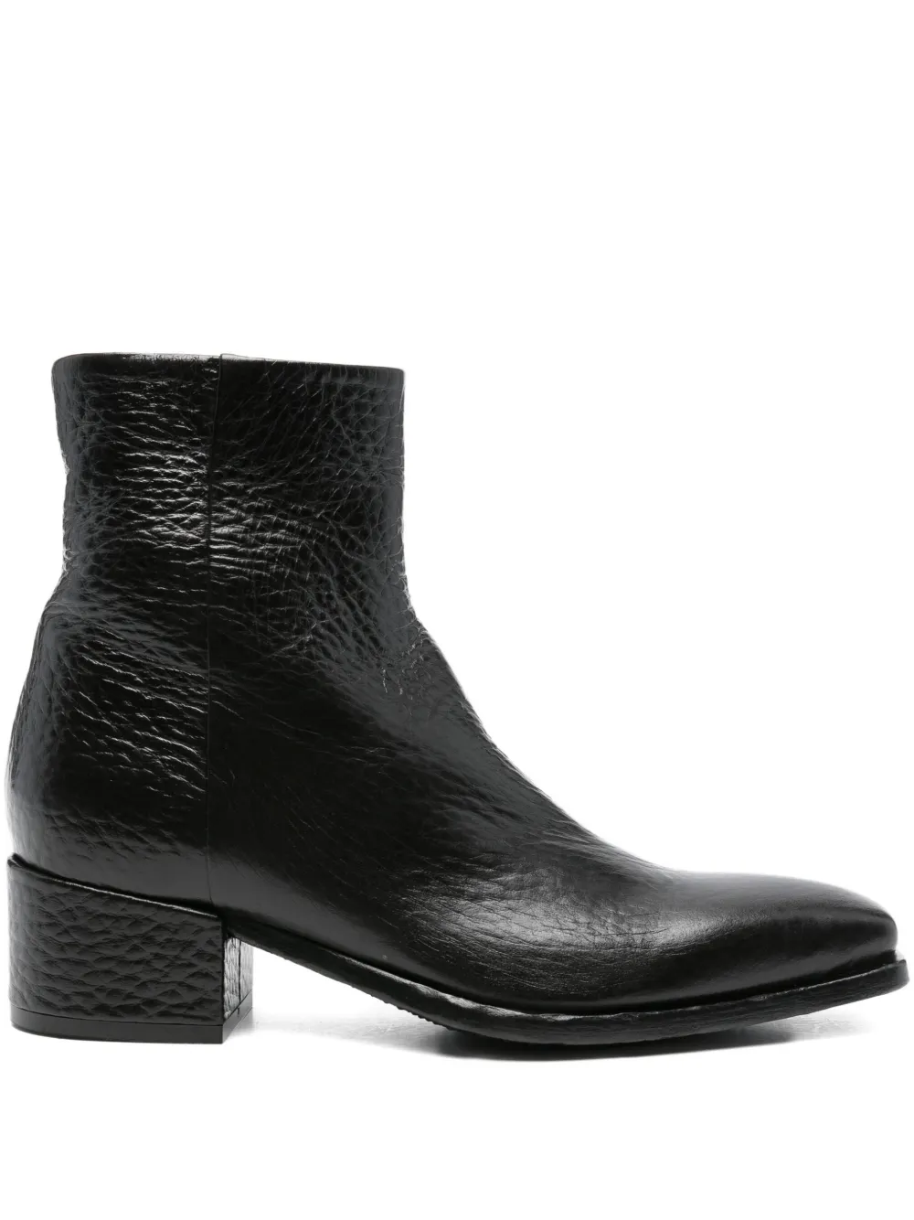KING TARTUFOLI 50mm leather zipped boots Black
