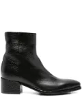 KING TARTUFOLI 50mm leather zipped boots - Black