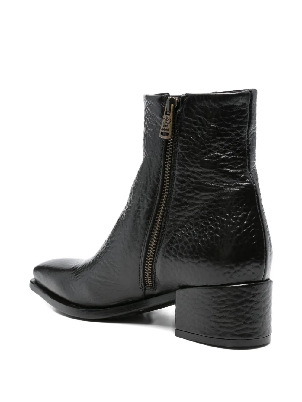 KING TARTUFOLI 50mm leather zipped boots Black