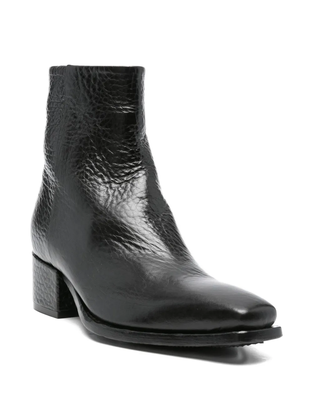 KING TARTUFOLI 50mm leather zipped boots Black