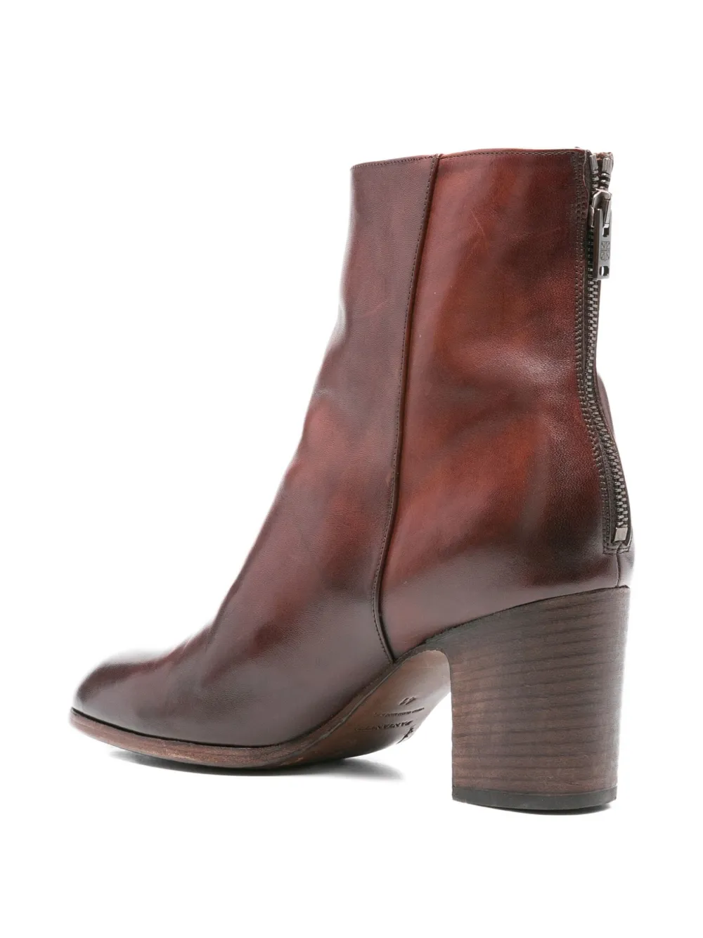 Pantanetti 75mm leather ankle boots Brown