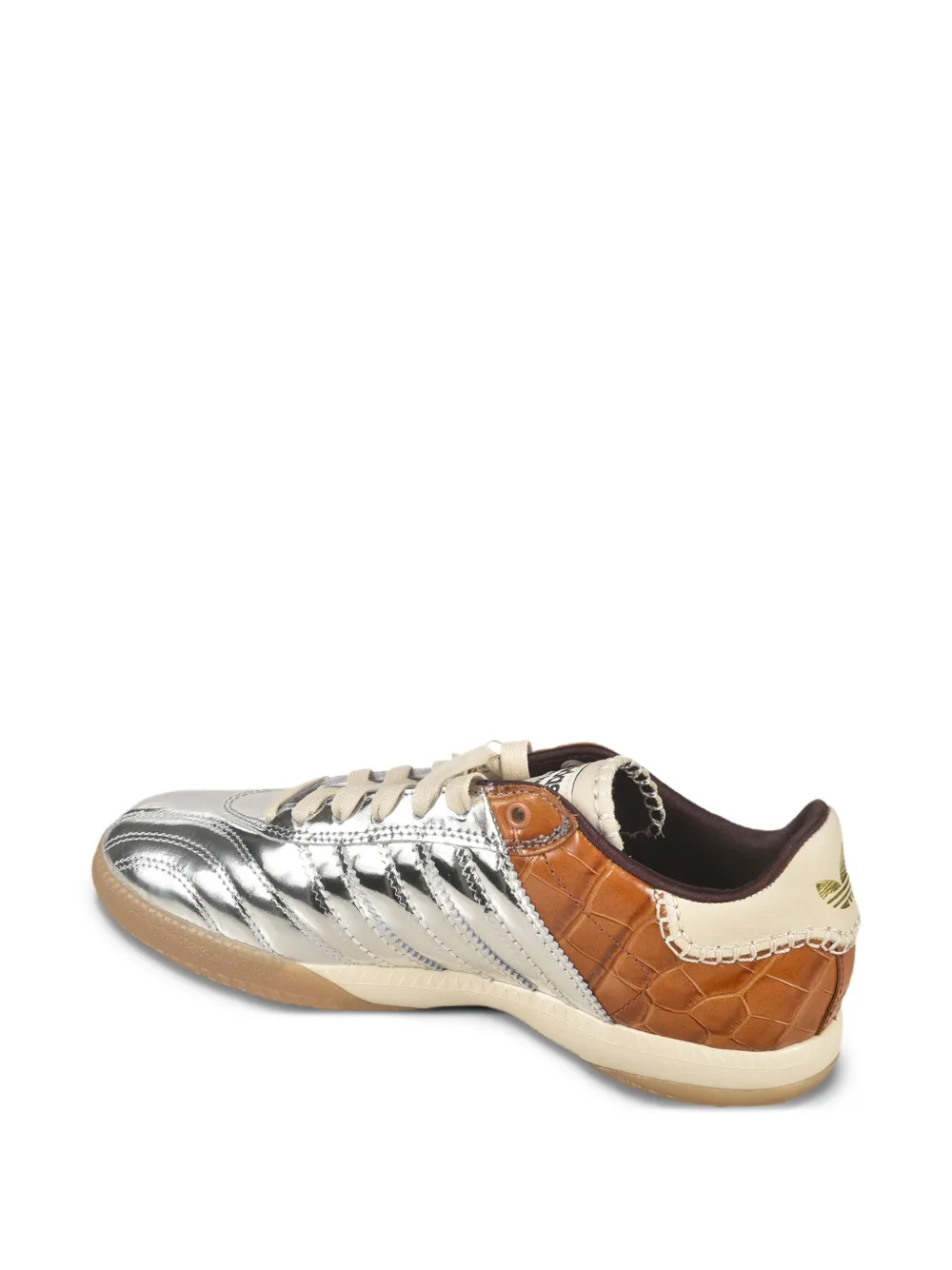 adidas Samba metallic crocodile-effect sneakers Silver