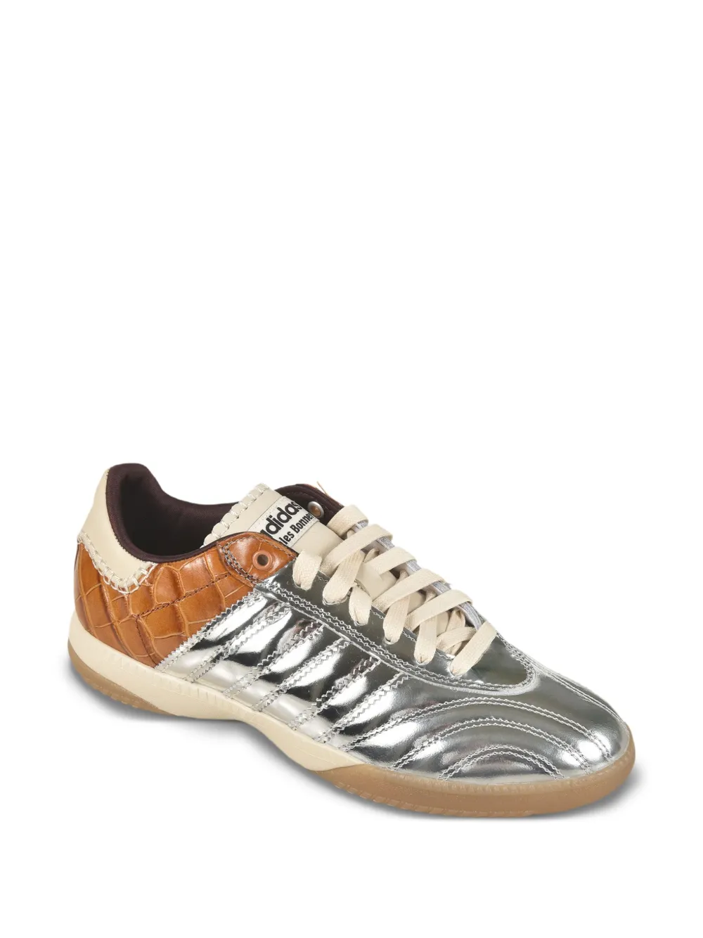 adidas Samba metallic crocodile-effect sneakers Silver