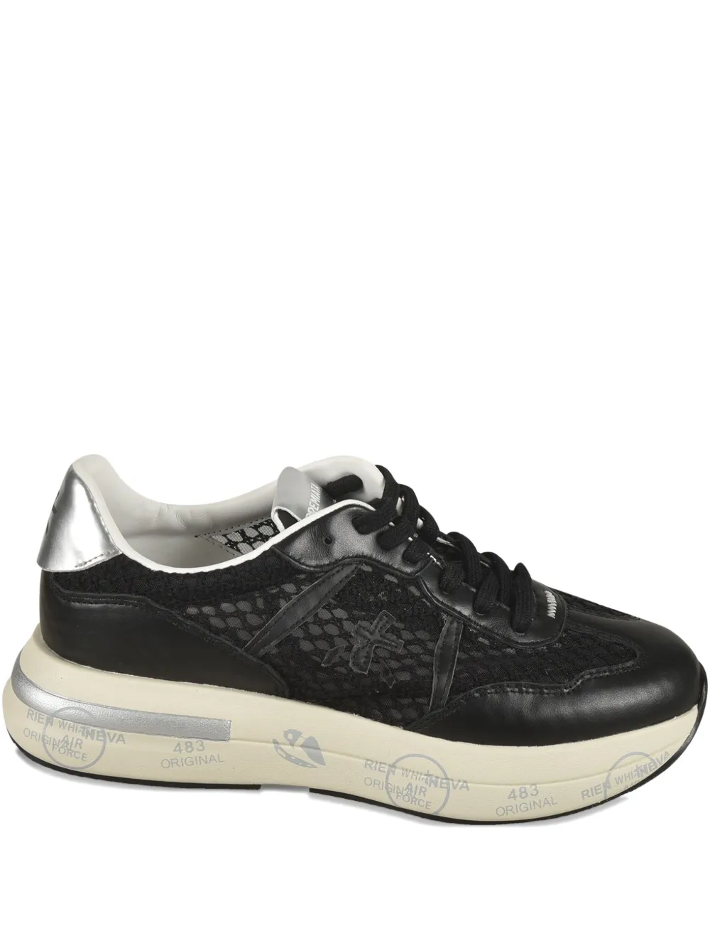 Premiata Cassie leather sneakers Black