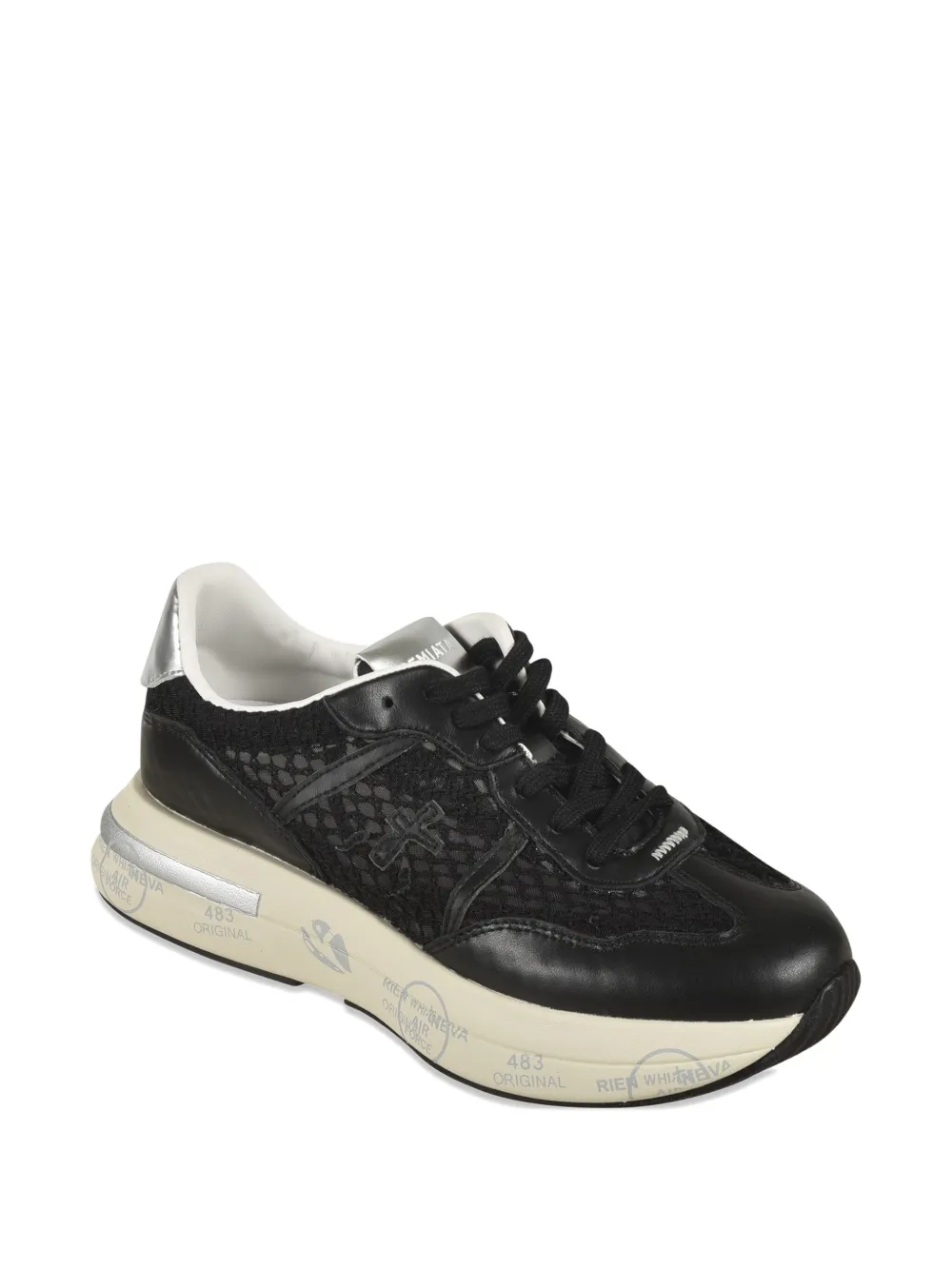 Premiata Cassie leather sneakers Black