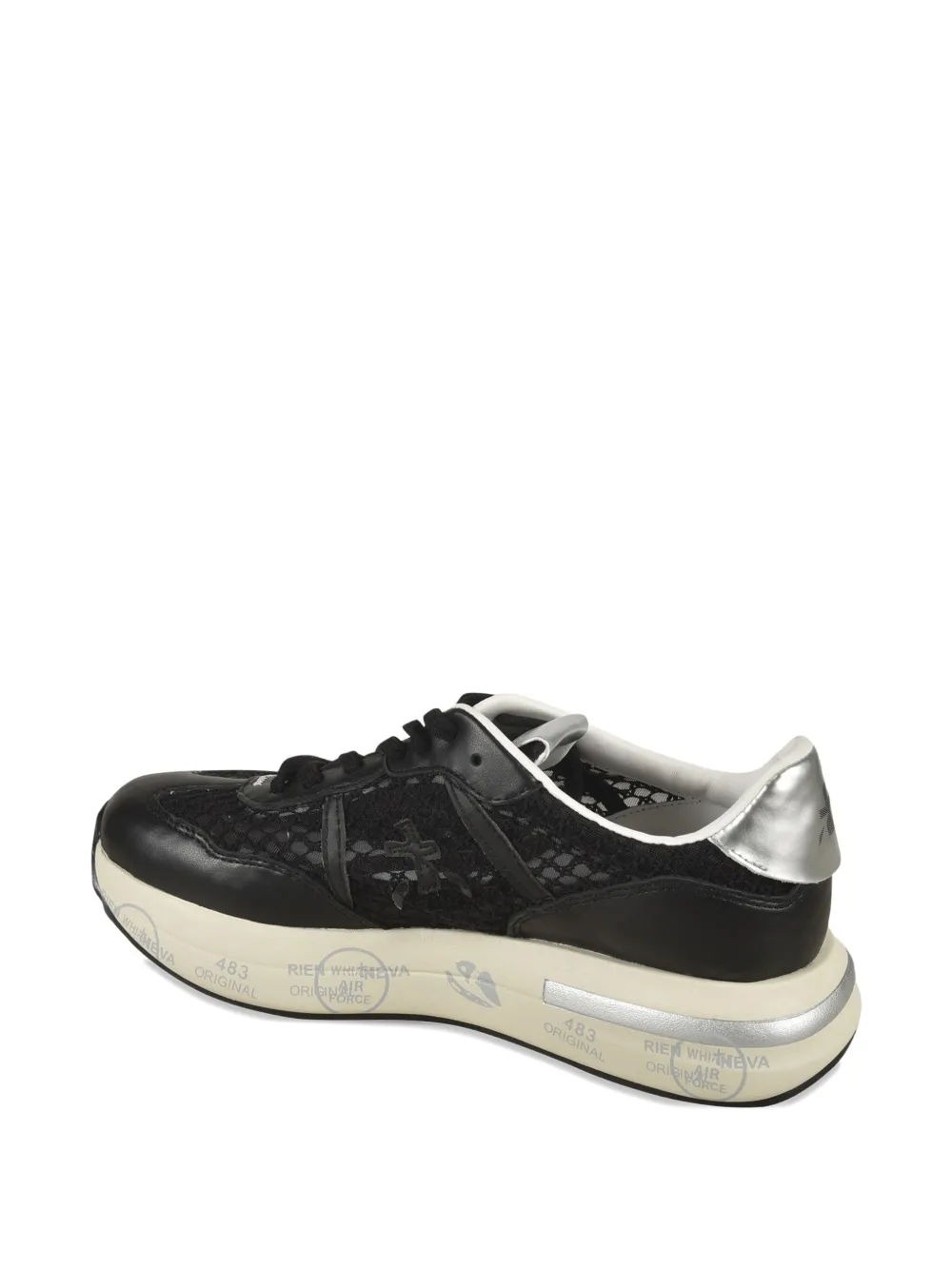 Premiata Cassie leather sneakers Black