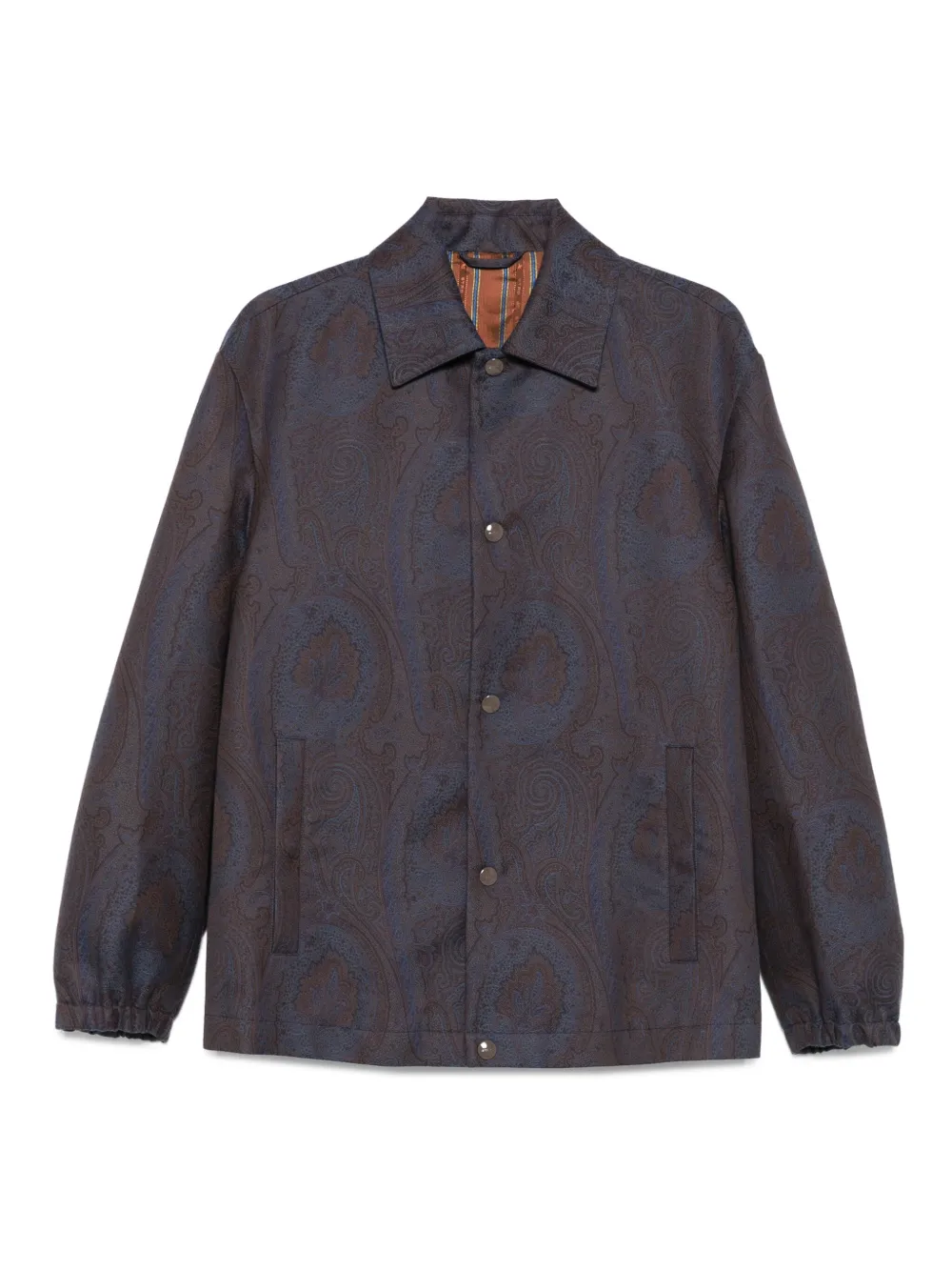 ETRO Coach shirtjack met paisley-print Blauw