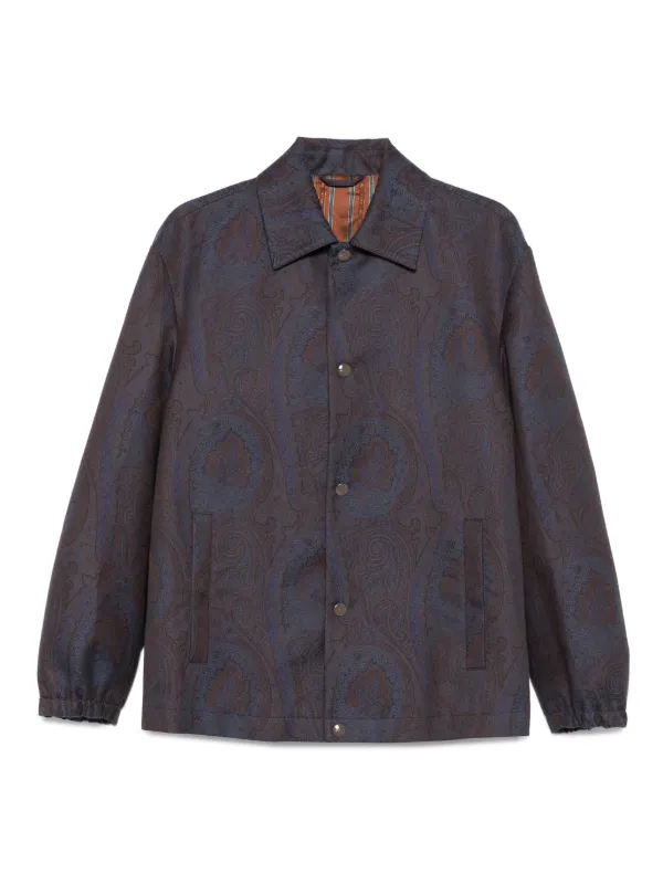 ETRO ペイズリーシャツジャケット | ブルー | FARFETCH JP