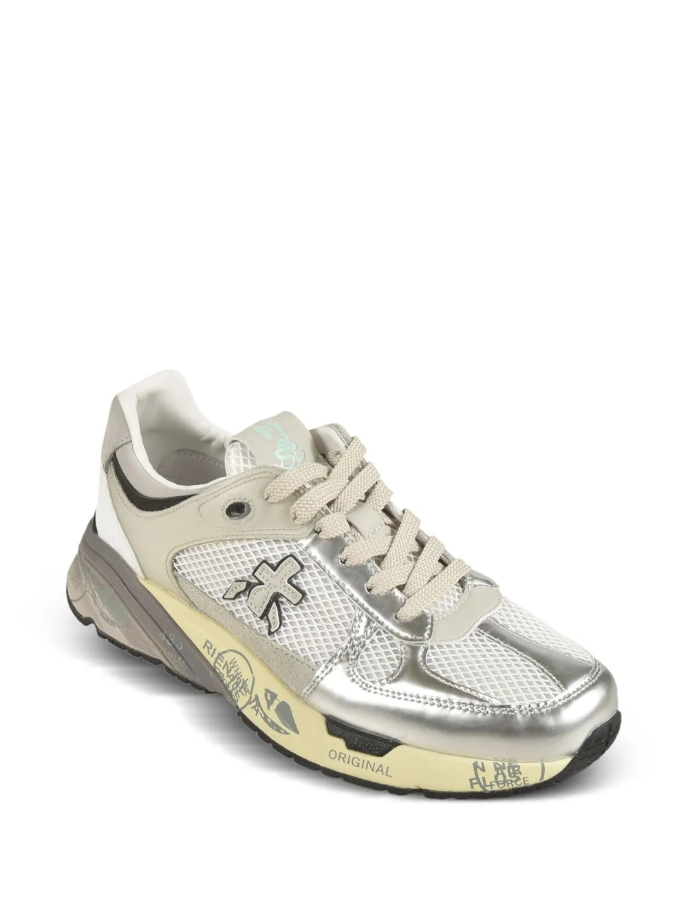 Premiata Mased sneakers met metallic vlak - Zilver