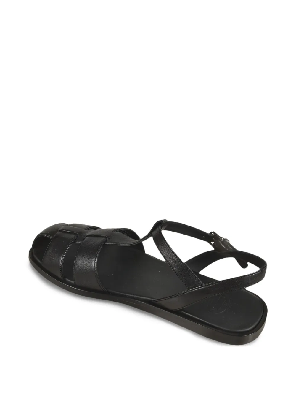 Church's leather caged flat sandals Black