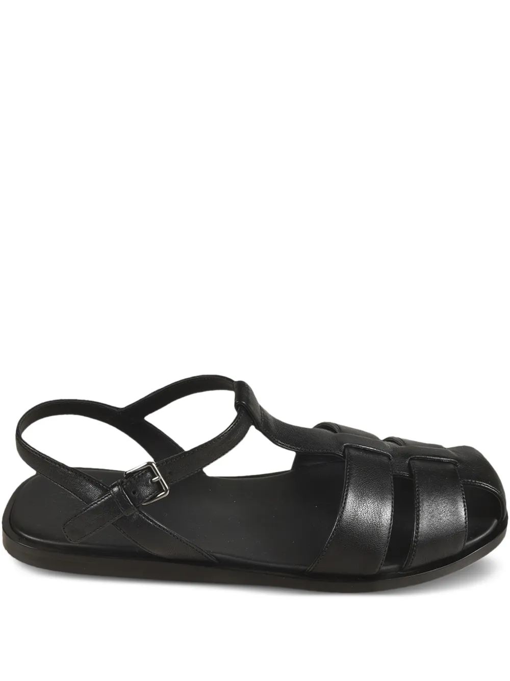 Church's leather caged flat sandals Black
