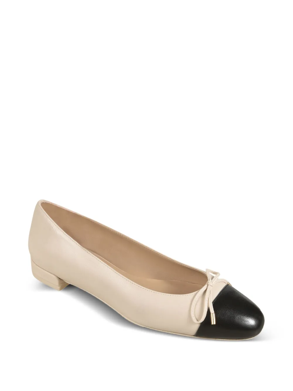 Stuart Weitzman Sleek bow-detail flat pumps Neutrals