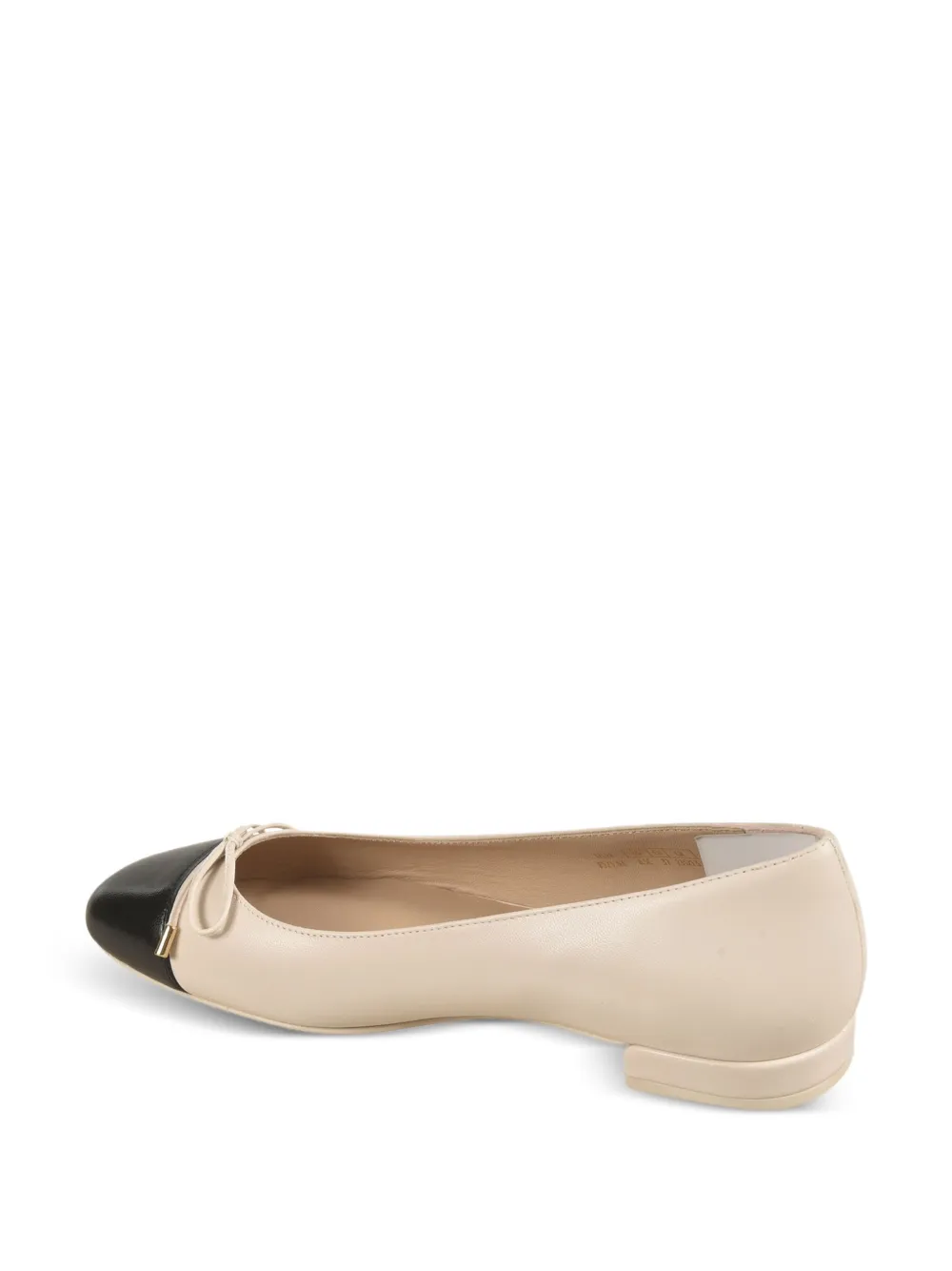 Stuart Weitzman Sleek bow-detail flat pumps Neutrals
