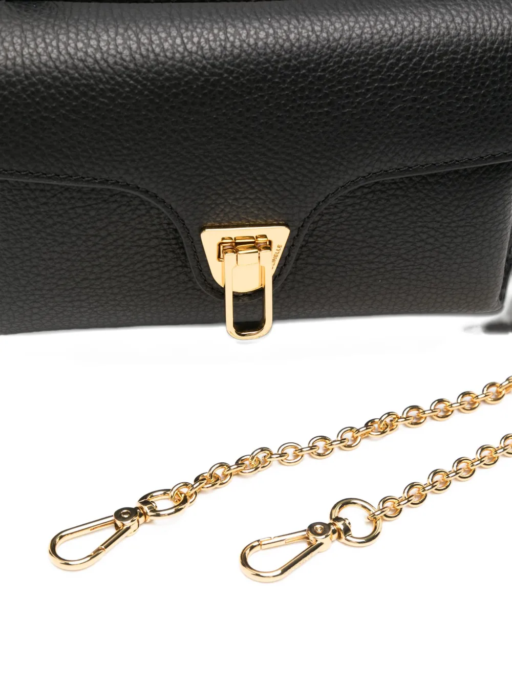 Coccinelle Double Beat leren shopper Zwart