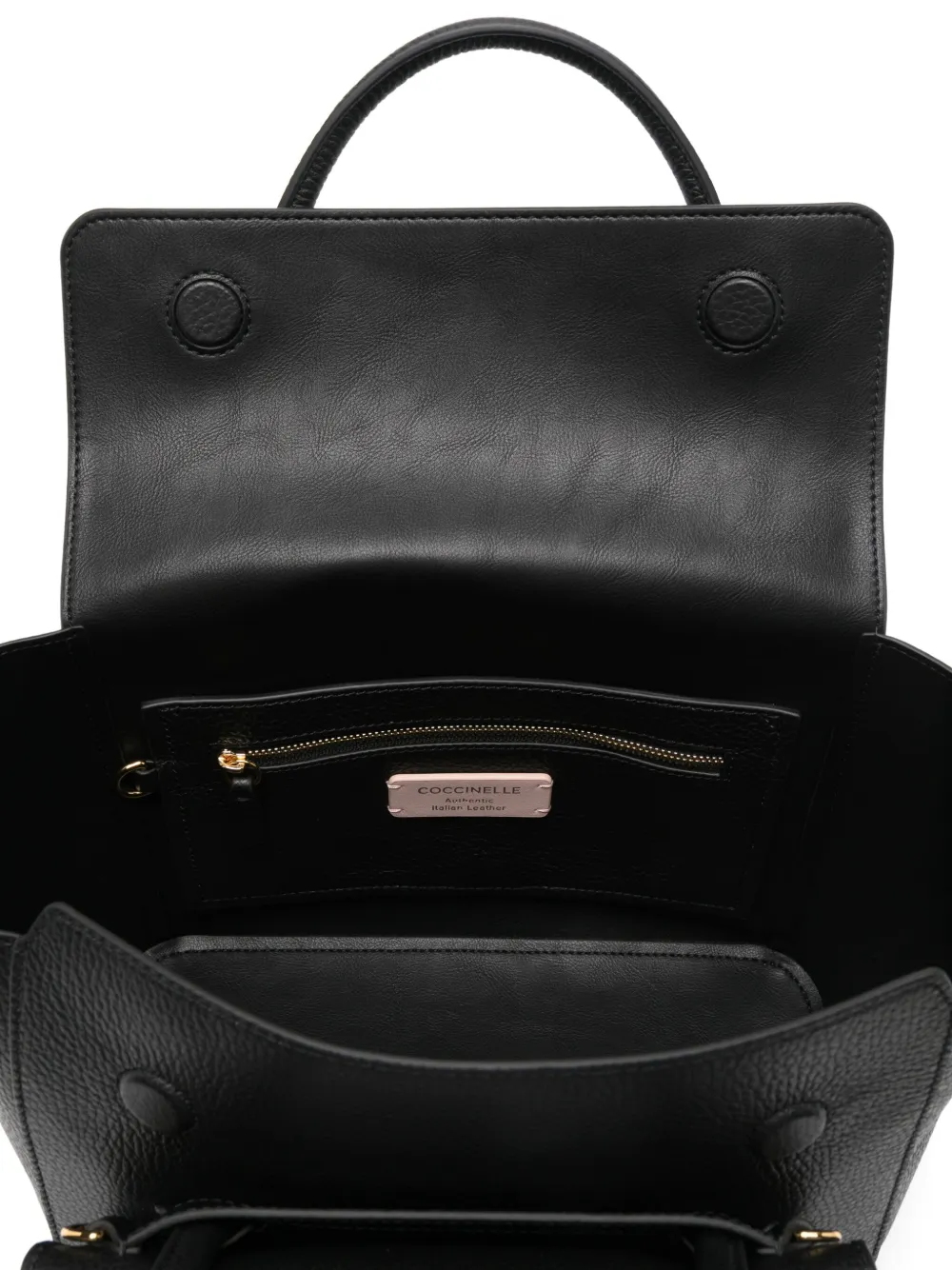 Coccinelle Double Beat leren shopper Zwart