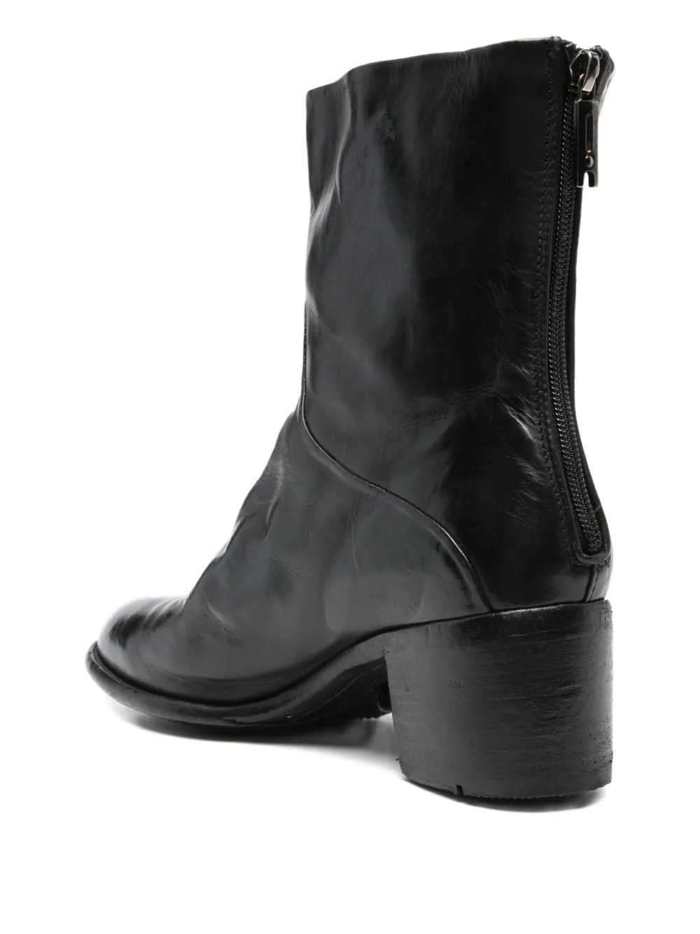 LEMARGO zip-detail block-heel boots Black
