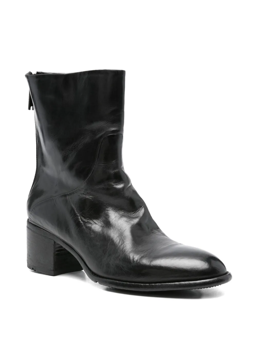 LEMARGO zip-detail block-heel boots Black
