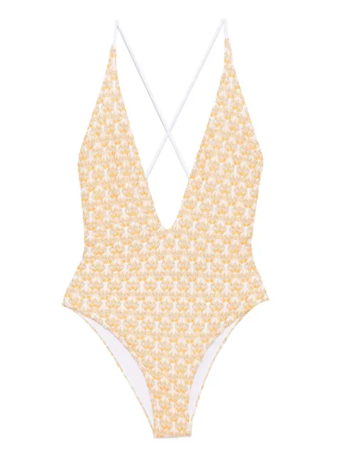 Missoni cross-back patterned swimsuit