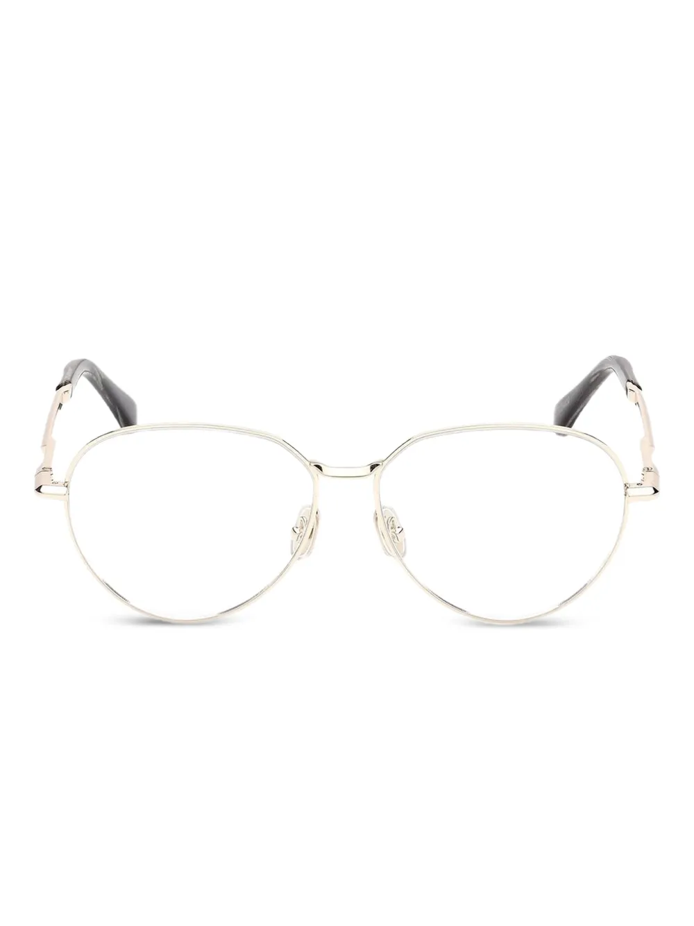 Max Mara Eyewear Bril met rond montuur Goud