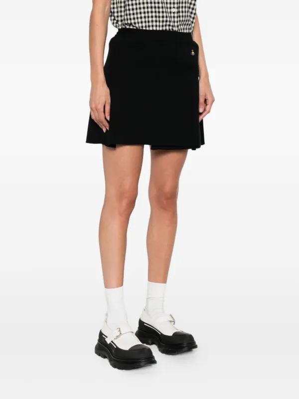 Vivienne Westwood Belted Pleated Mini Skirt | Black | FARFETCH
