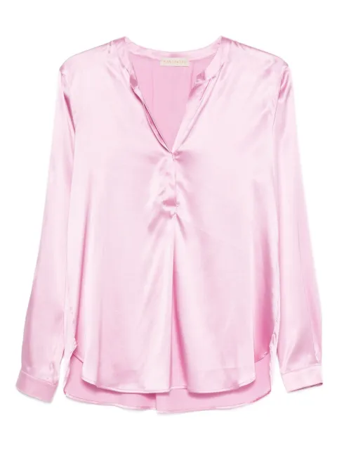 Purotatto V-neck long-sleeve blouse