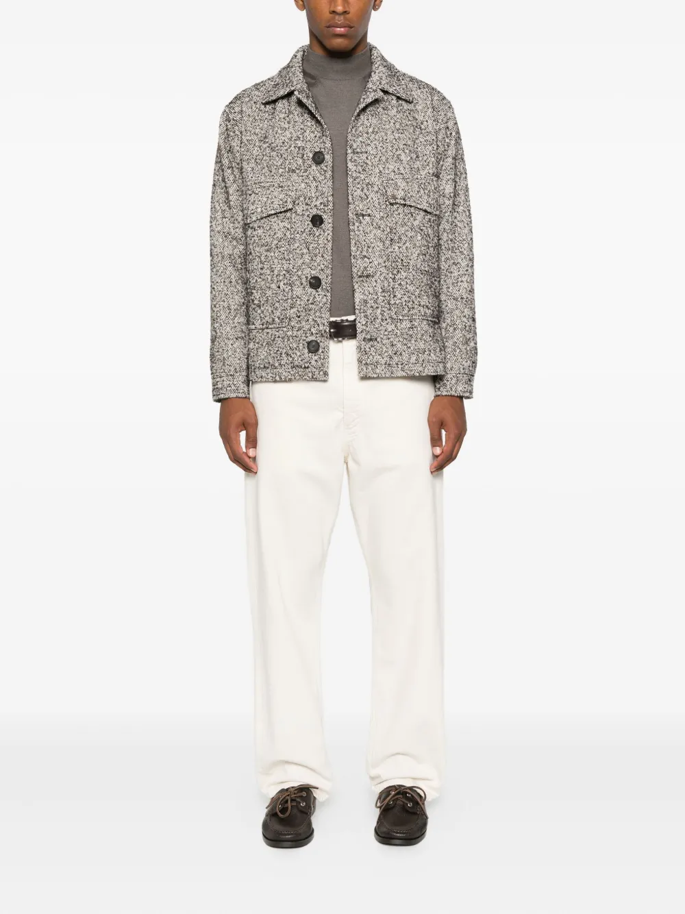 Tagliatore Tweed jack met spikkels Bruin