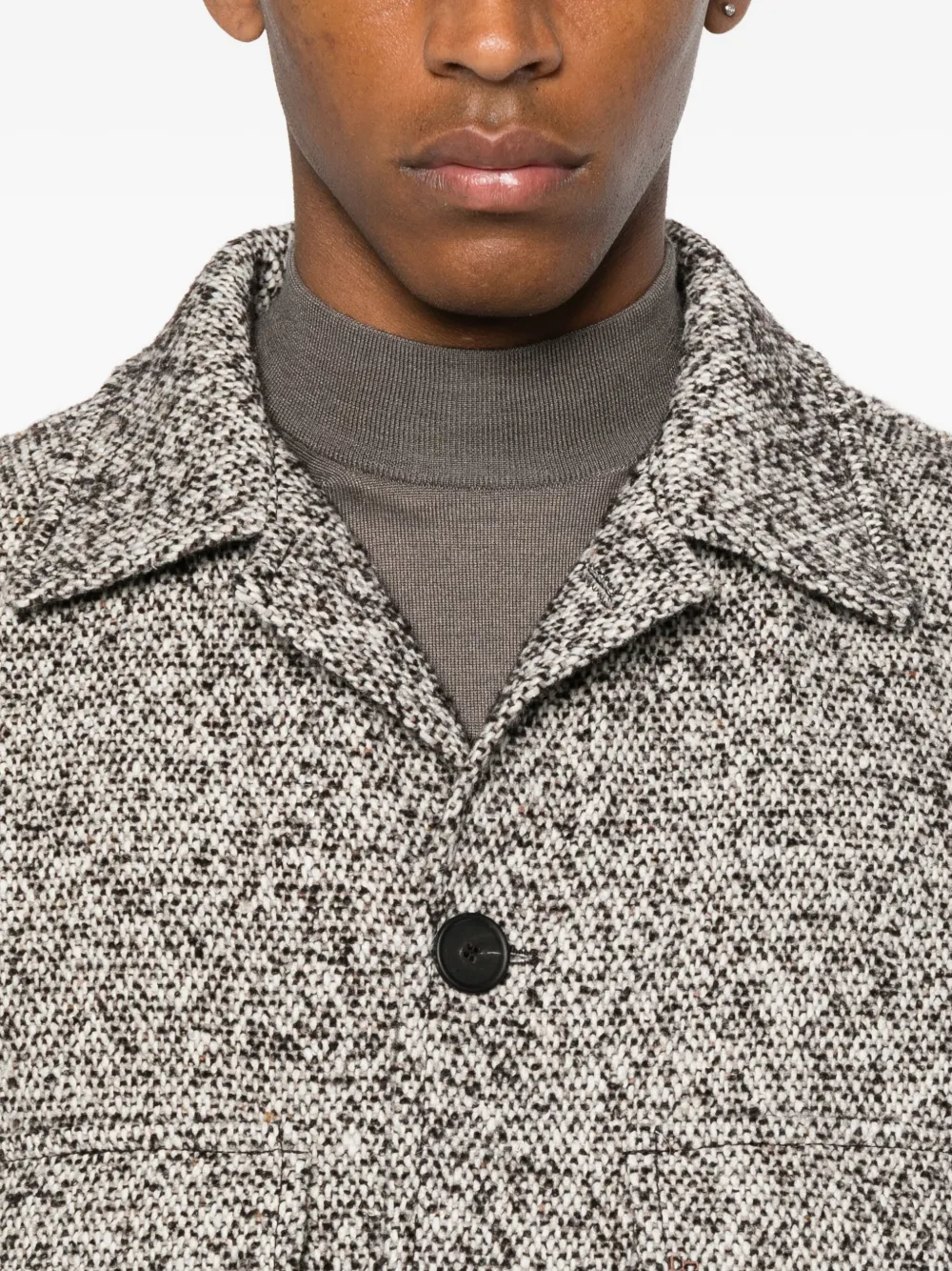 Tagliatore Tweed jack met spikkels Bruin
